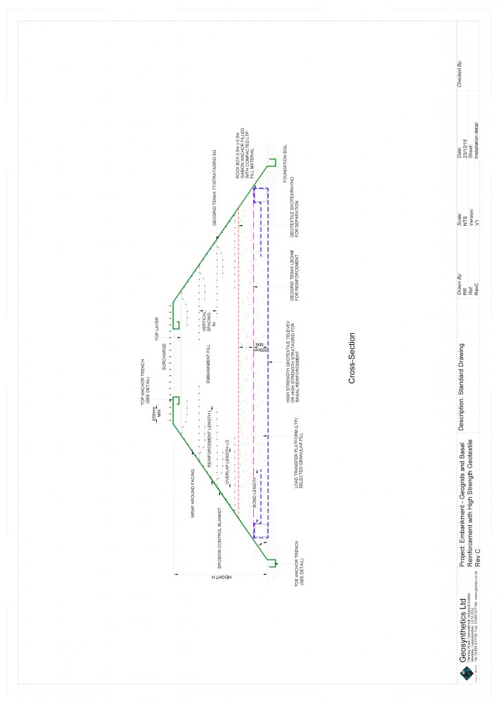 08-2 EMB Embank - Geogrids and Basal reinf - Cross Section RevA